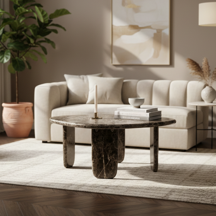 Salontafel Devin | Emperador marmer | Klein