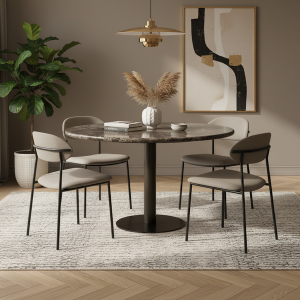 Eettafel Luigi | Ijzer marmer