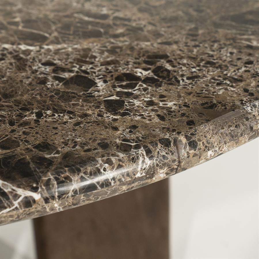 Eettafel Lando | Mangohout marmer