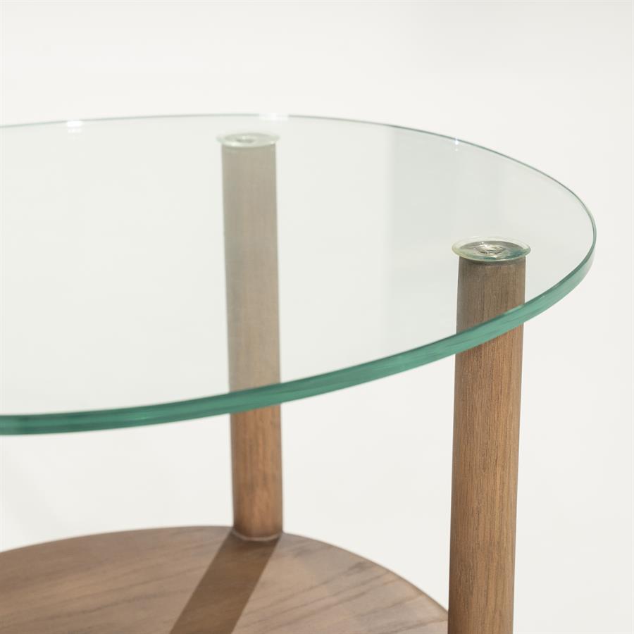 Bijzettafel Cleo | Bruin Eikenhout