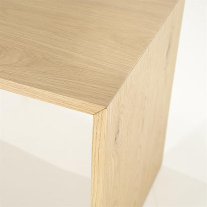 Salontafel Flo naturel eiken fineer, detail van het materiaal