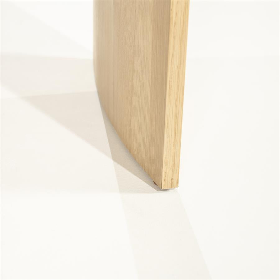 Salontafel Flo naturel eiken fineer, detail van het materiaal