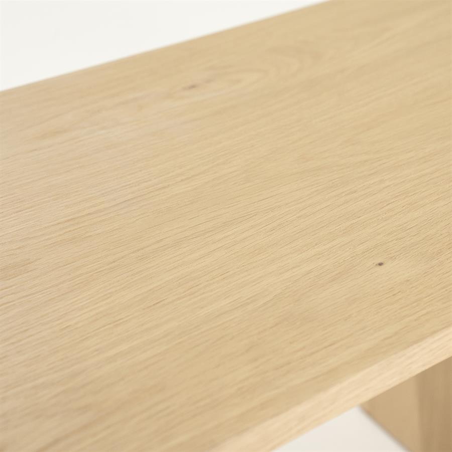 Salontafel Flo naturel eiken fineer, detail van het materiaal