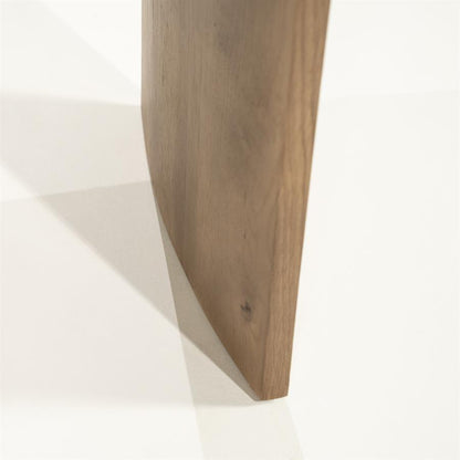 Salontafel Flo bruin eiken fineer, detail van het materiaal