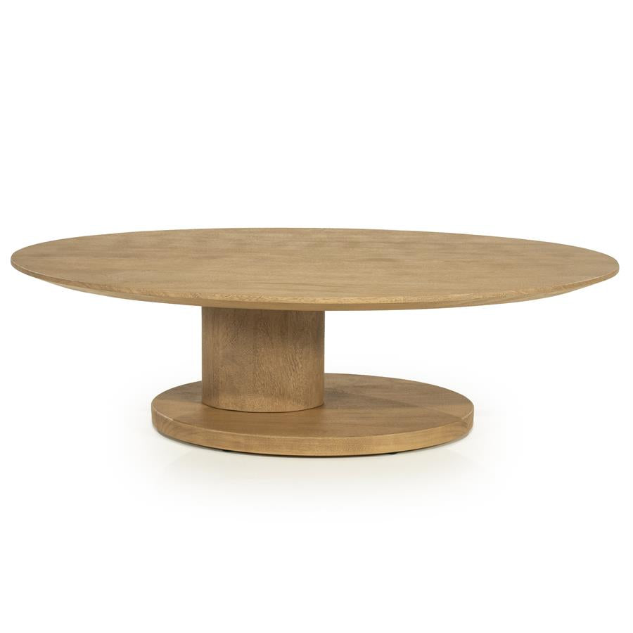 Salontafel Novia | Naturel Mangohout — Zijaanzicht - witfoto