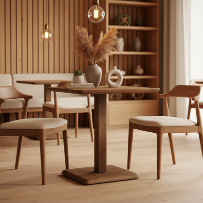 Restauranttafel Florent | Vierkant | Bruin Mangohout