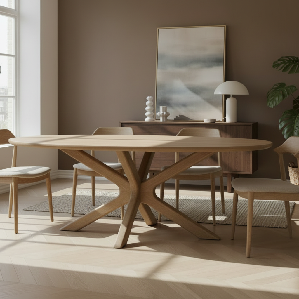 Eettafel Tycho | Mangohout | Deens Ovaal