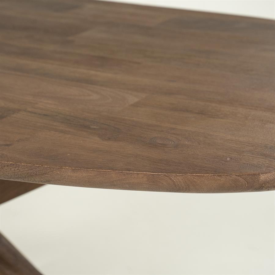 Eettafel Tycho |  Bruin Mangohout | Deens Ovaal — Detail