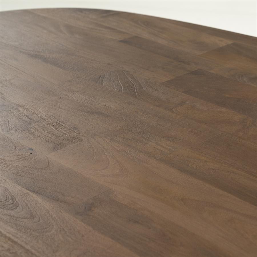 Eettafel Tycho |  Bruin Mangohout | Deens Ovaal — Detail
