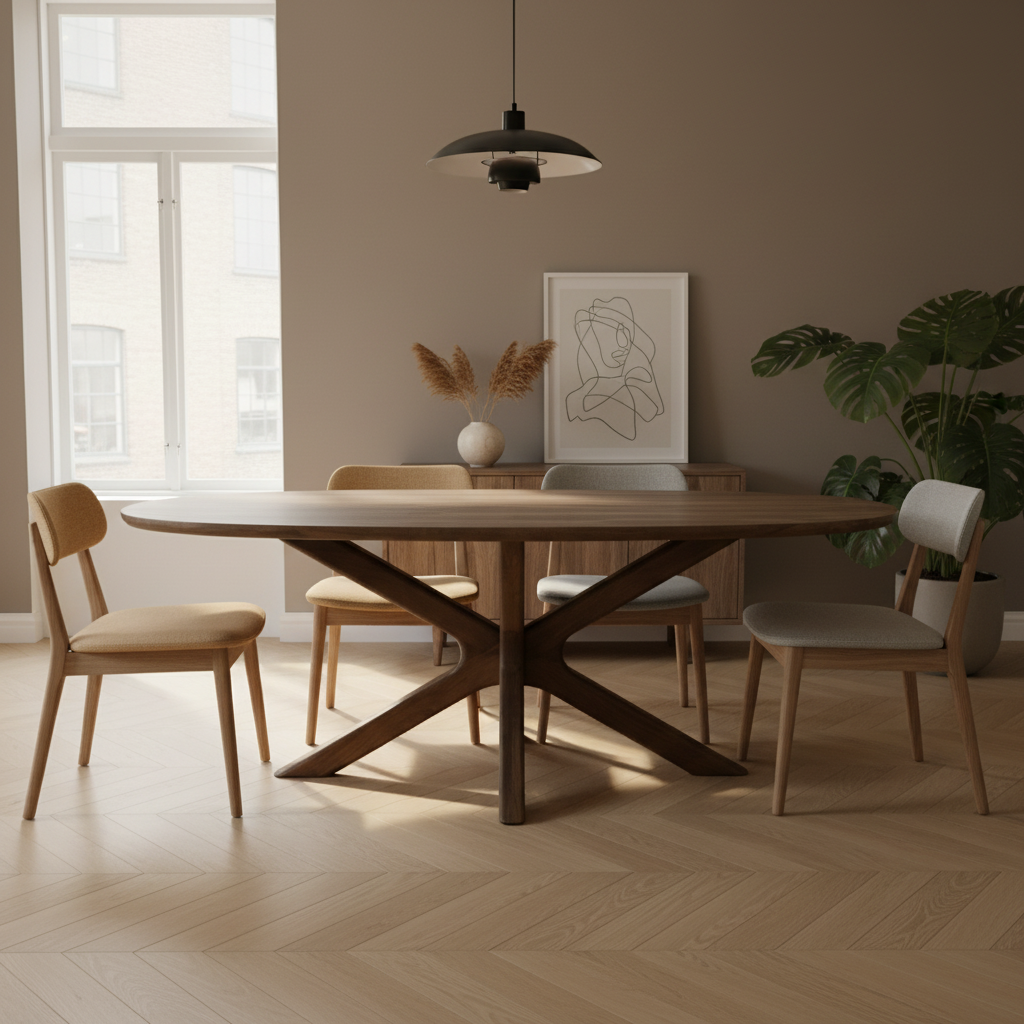 Eettafel Tycho |  Bruin Mangohout | Deens Ovaal