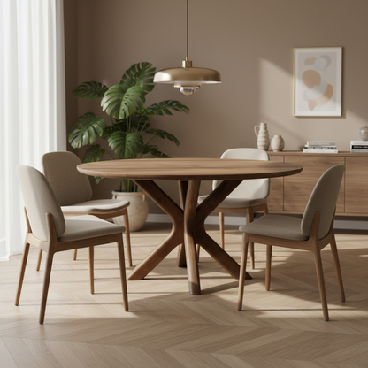 Eettafel Tycho | Bruin Mangohout | Ovaal