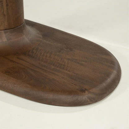 Eettafel Coco | Deens Ovaal | Lichtbruin Mangohout — Zijaanzicht - witfoto