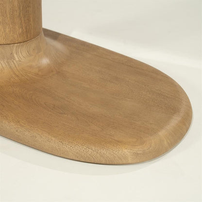 Eettafel Coco | Deens Ovaal | Naturel Mangohout — Zijaanzicht - witfoto