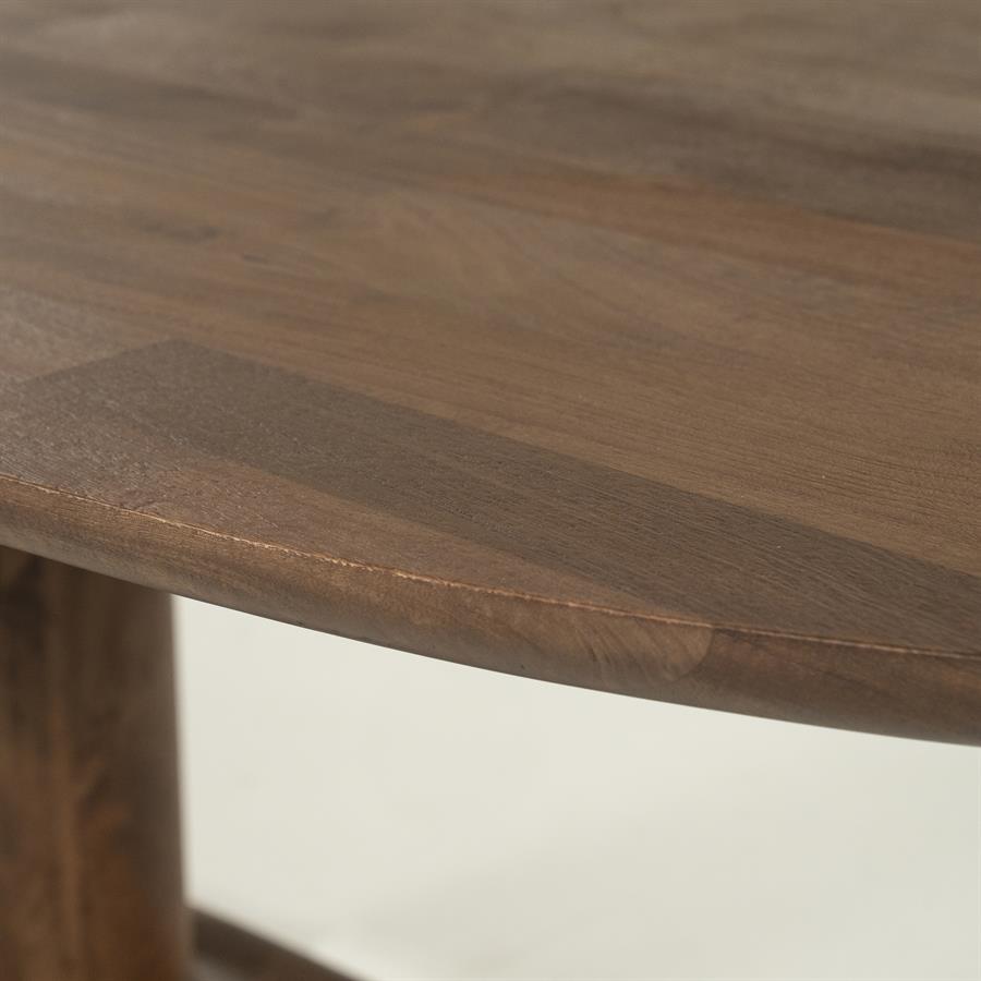 Eettafel Coco | Deens Ovaal | Lichtbruin Mangohout — Detail