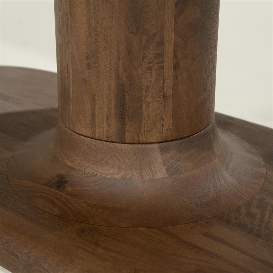 Eettafel Coco | Deens Ovaal | Lichtbruin Mangohout — Detail