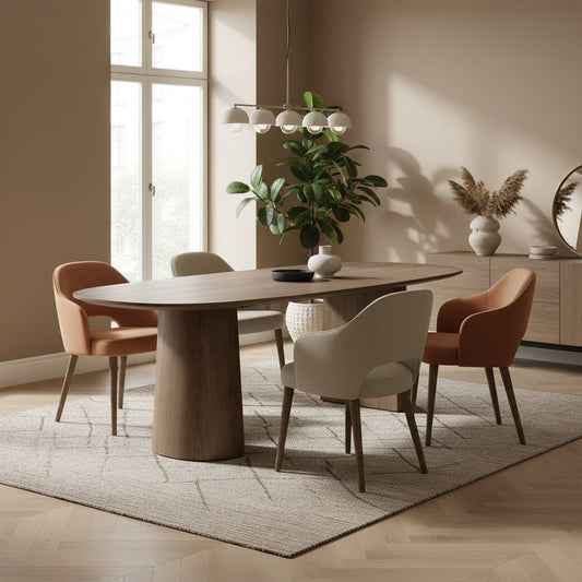 Eettafel Lune | Lichtbruin Mangohout