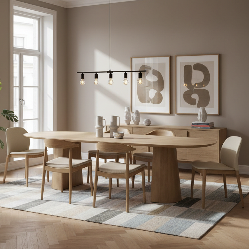 Eettafel Lune | Naturel Mangohout