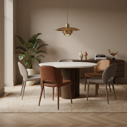 Eettafel Xanni | Botochino Marmer | Rond