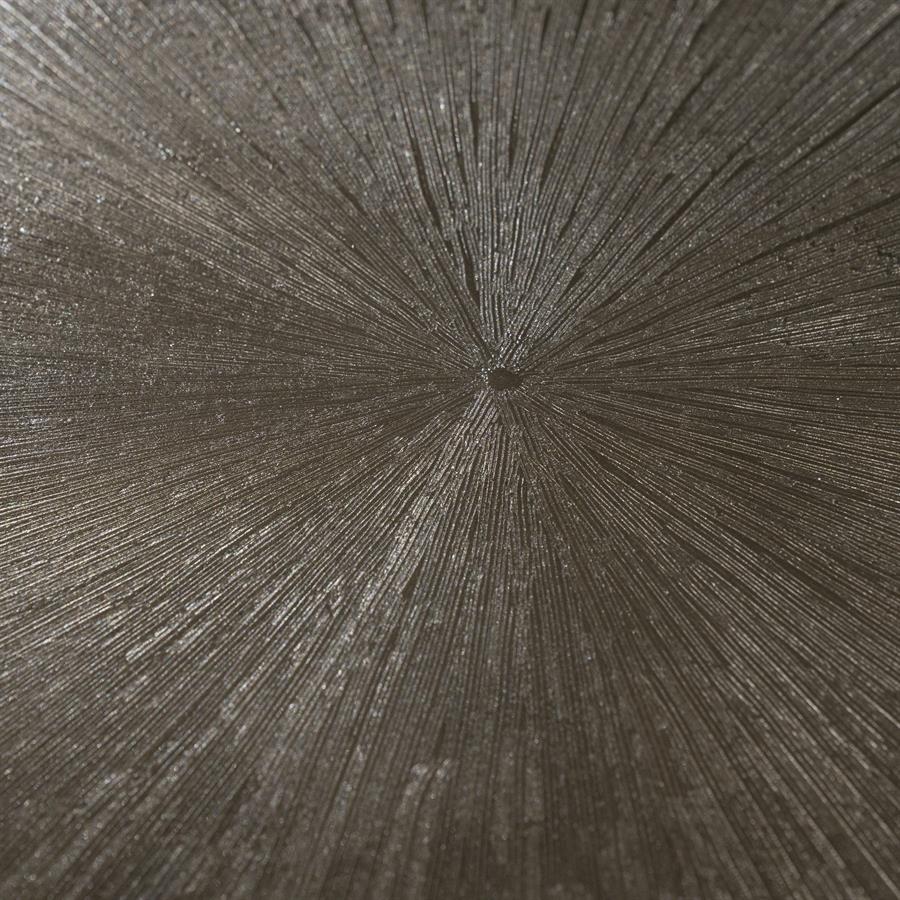 Salontafel Silva bruin metaal set van 3, detail van het materiaal