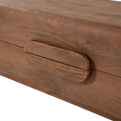 TV-meubel Murphy bruin mangohout, detail van het materiaal