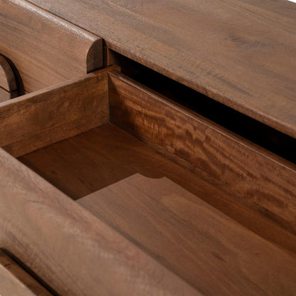TV-meubel Murphy bruin mangohout, detail van de functie