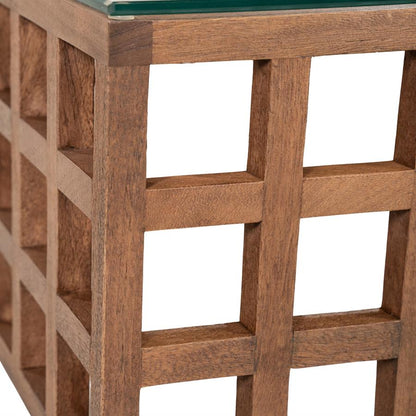Heras | Bruin Mango hout & glas