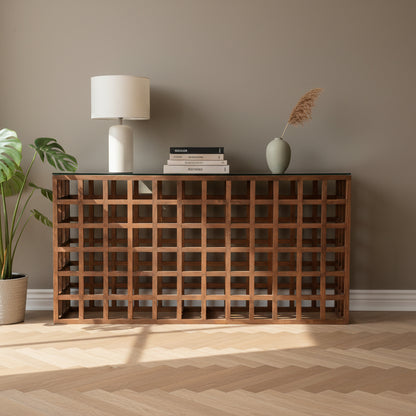 Sidetable Heras | Bruin Mango hout & glas