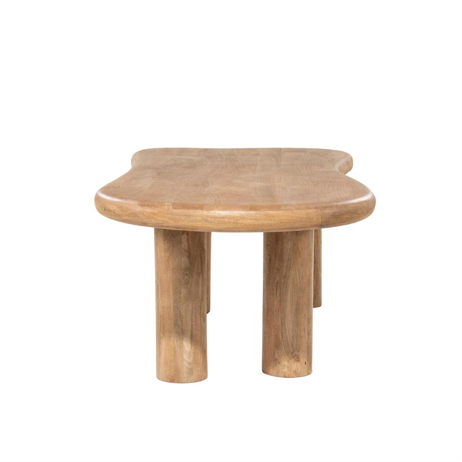 Eettafel Nigel | Naturel Mangohout — Vooraanzicht - witfoto