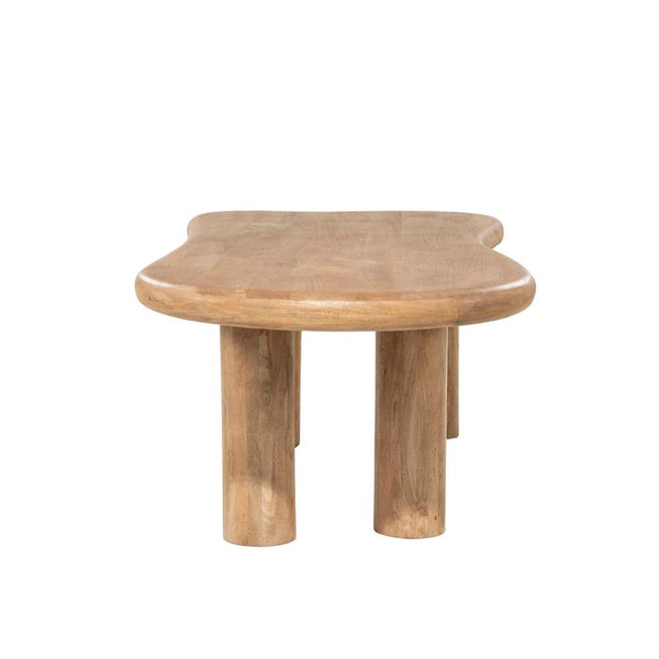 Eettafel Nigel | Naturel Mangohout — Vooraanzicht - witfoto