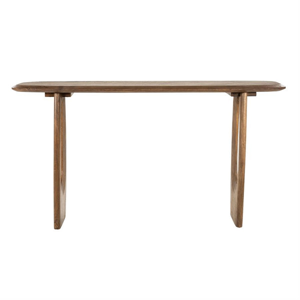 Sidetable Phoebe | Bruin Mangohout — Vooraanzicht - witfoto