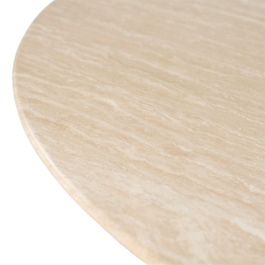 Eettafel Lova | Naturel Eikenhout & Travertin