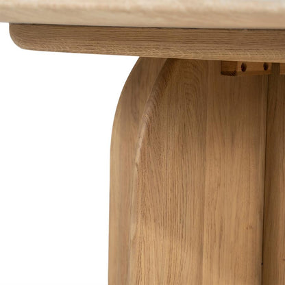 Eettafel Lova | Naturel Eikenhout & Travertin