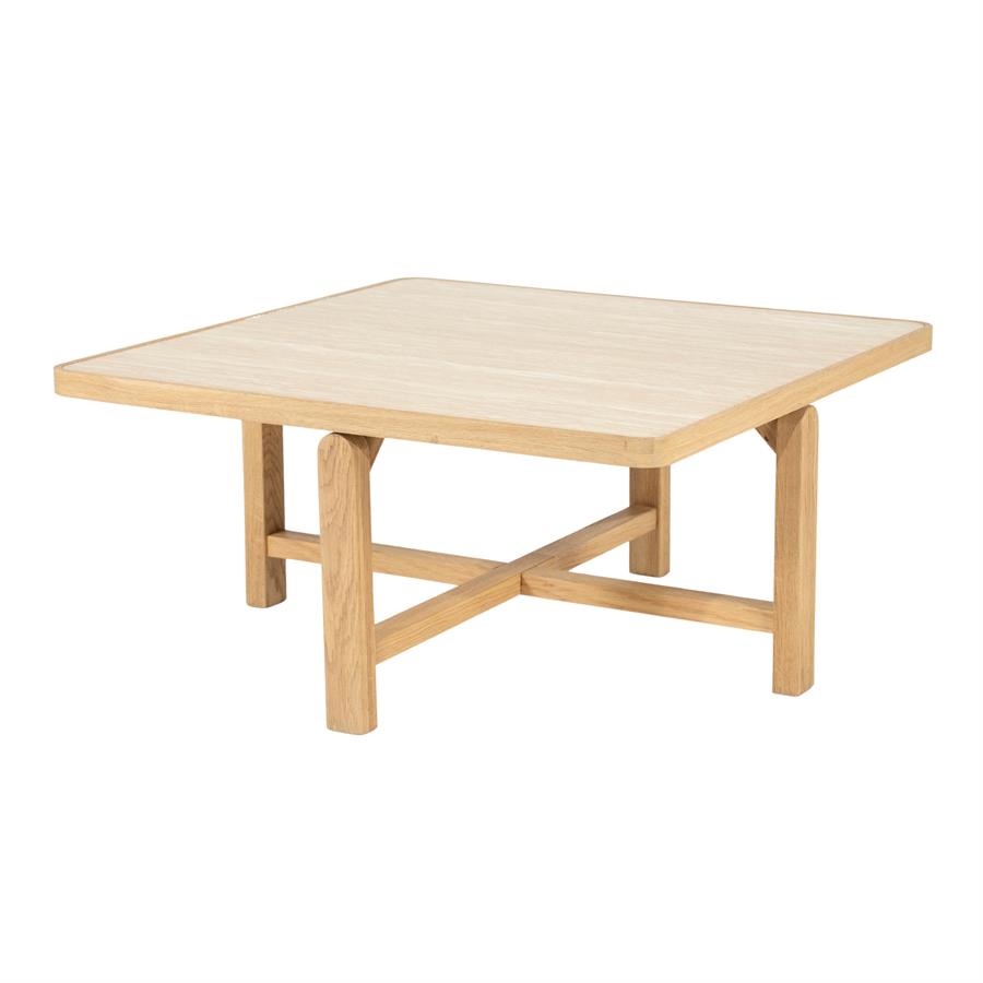 Salontafel Vidar | Naturel Eikenhout & Travertin