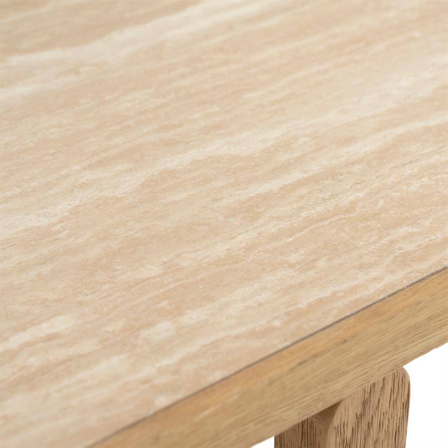 Salontafel Vidar | Naturel Eikenhout & Travertin