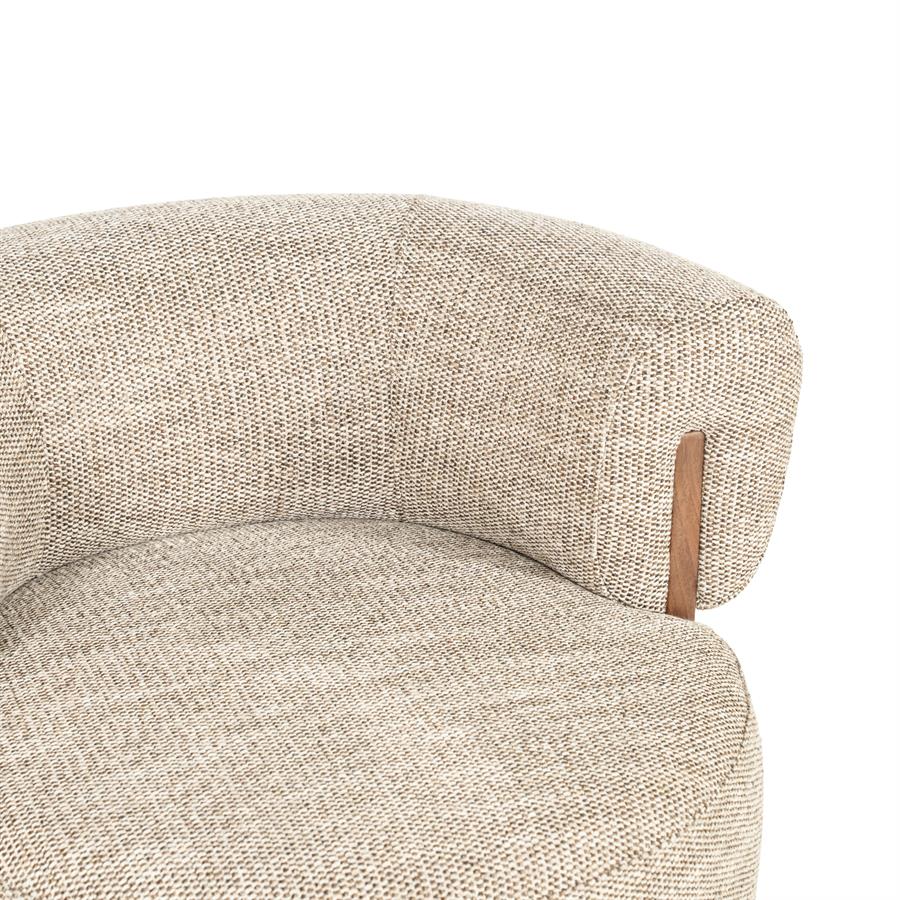 Fauteuil Nila taupe stof