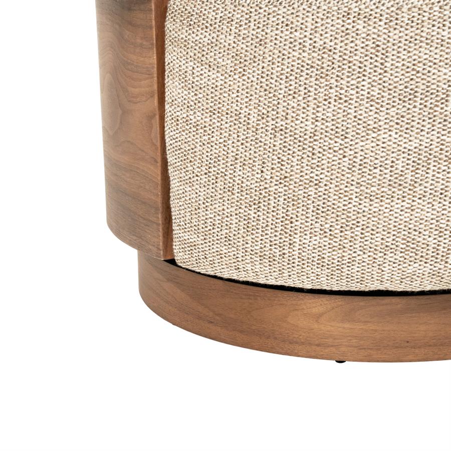 Fauteuil Nila taupe stof
