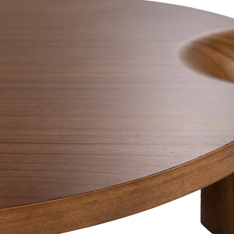 Salontafel Avar bruin mdf, detail van het materiaal
