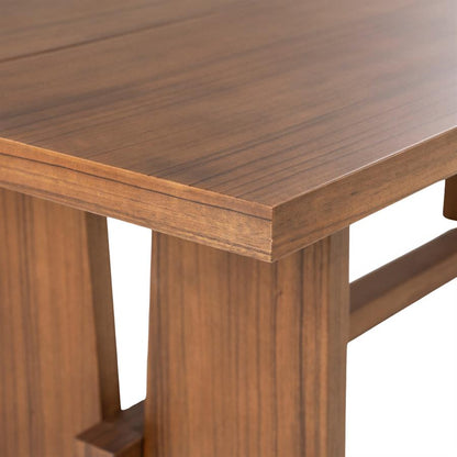 Eettafel Lira bruin mdf 240 x 110 cm, detail van het materiaal