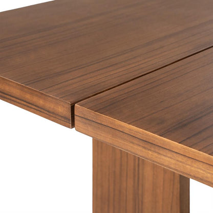 Eettafel Lira bruin mdf 240 x 110 cm, detail van het materiaal