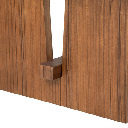 Eettafel Lira bruin mdf 240 x 110 cm, detail van het materiaal
