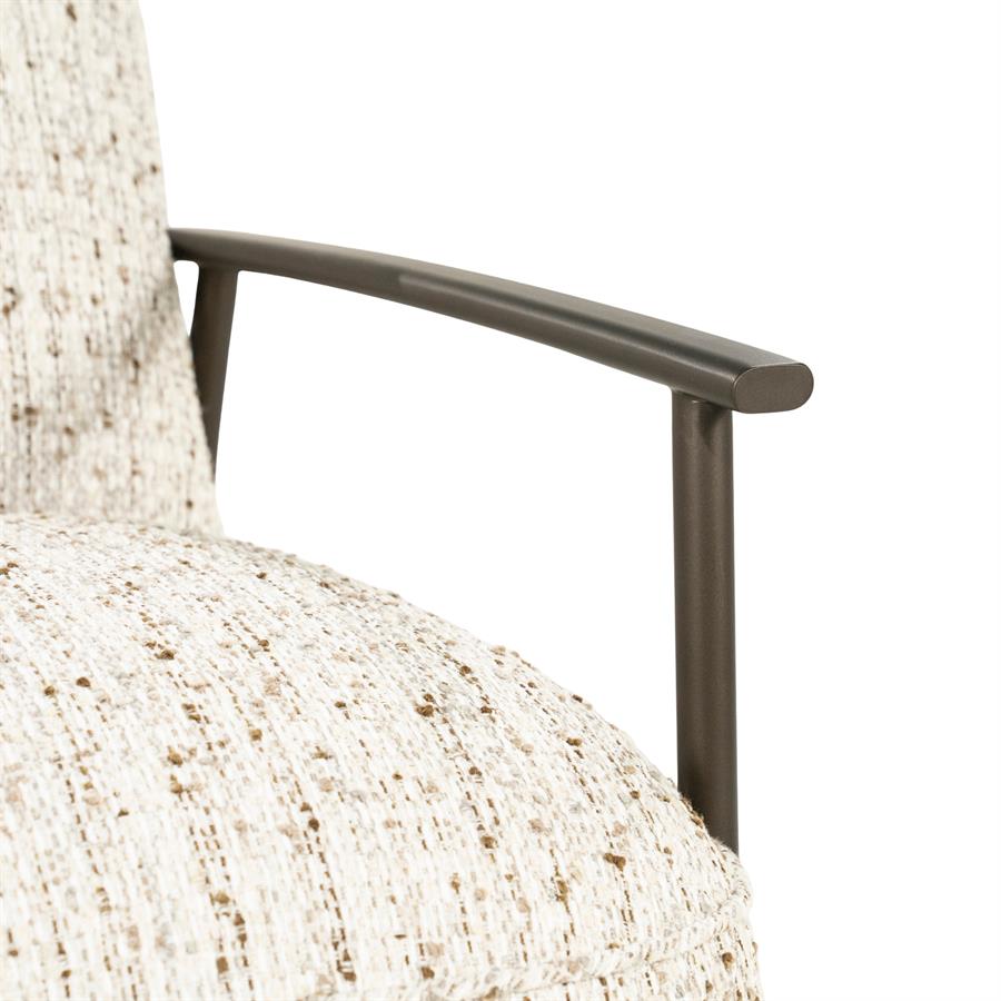 Fauteuil Norel beige stof