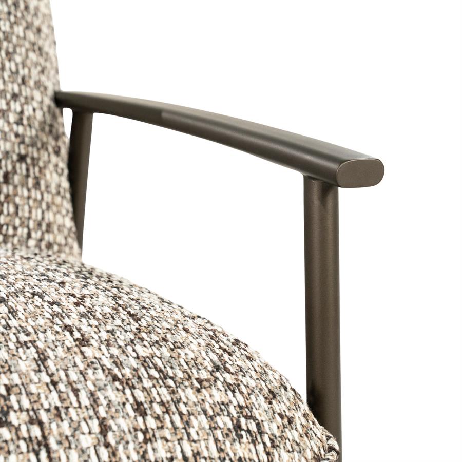 Fauteuil Norel taupe stof