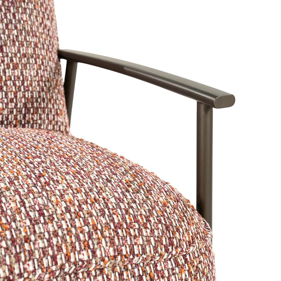 Fauteuil Norel rood stof