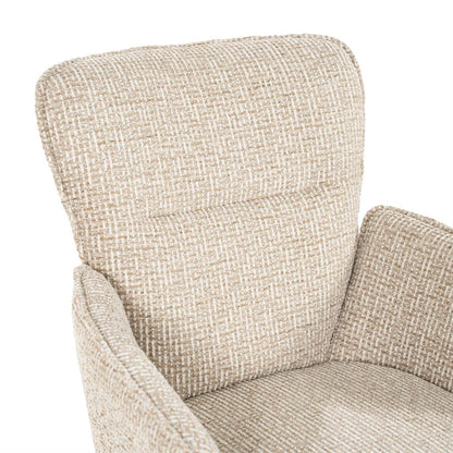 Eetkamerstoel Jill taupe stof, detail van het materiaal
