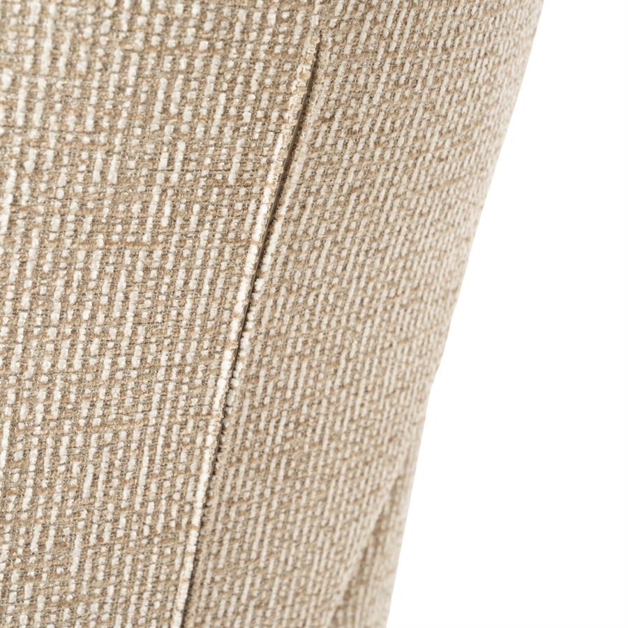 Eetkamerstoel Jill taupe stof, detail van het materiaal