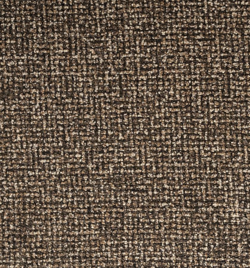 Eetkamerstoel Marlon bruin stof, detail van het materiaal