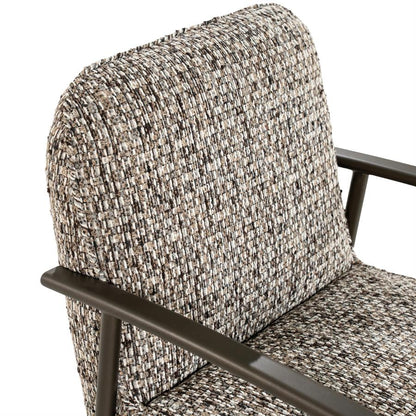 Eetkamerstoel Norel taupe stof, detail van het materiaal