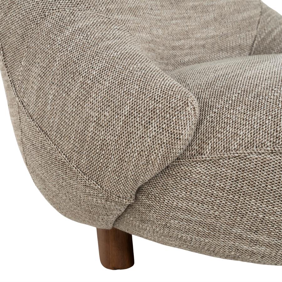 Fauteuil Lina taupe stof