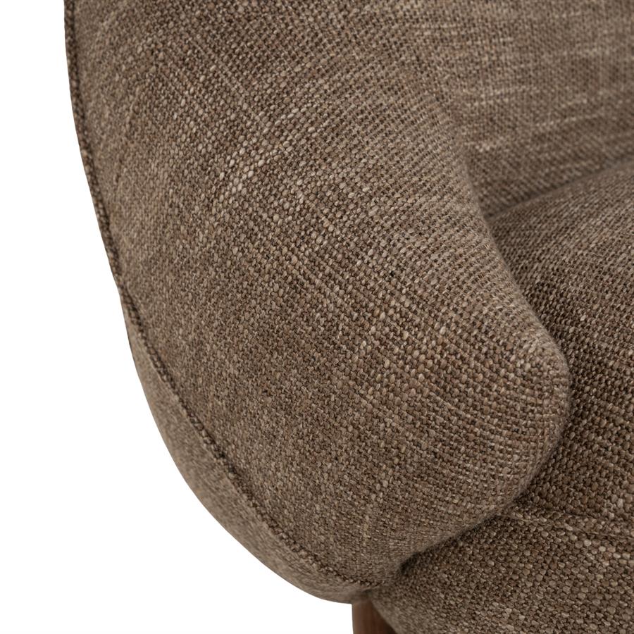 Fauteuil Lina bruin stof