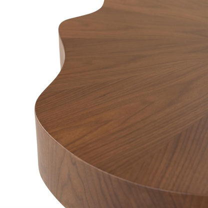 Salontafel Jessie bruin mdf, detail van het materiaal